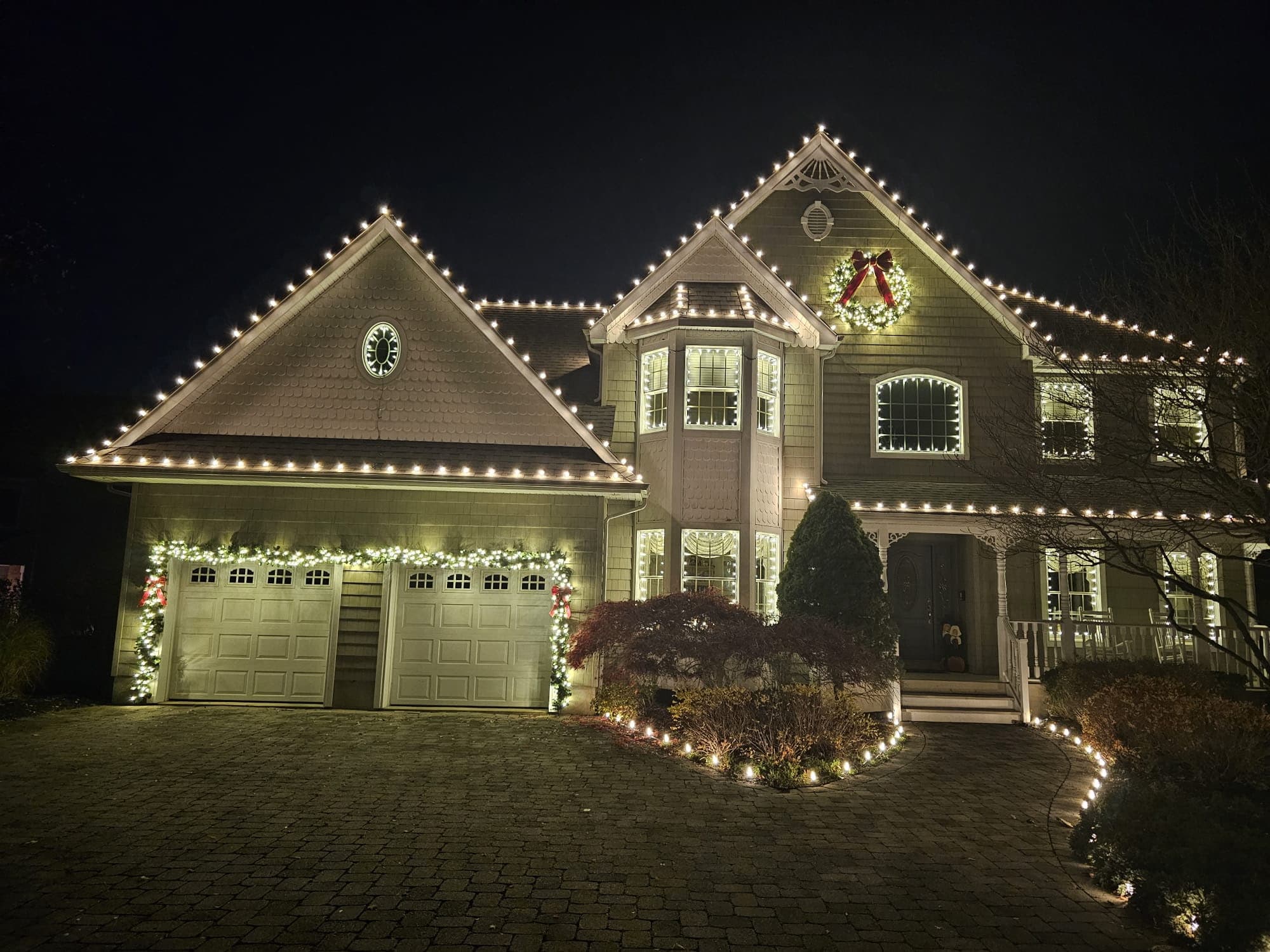 Professional Christmas lights on a house