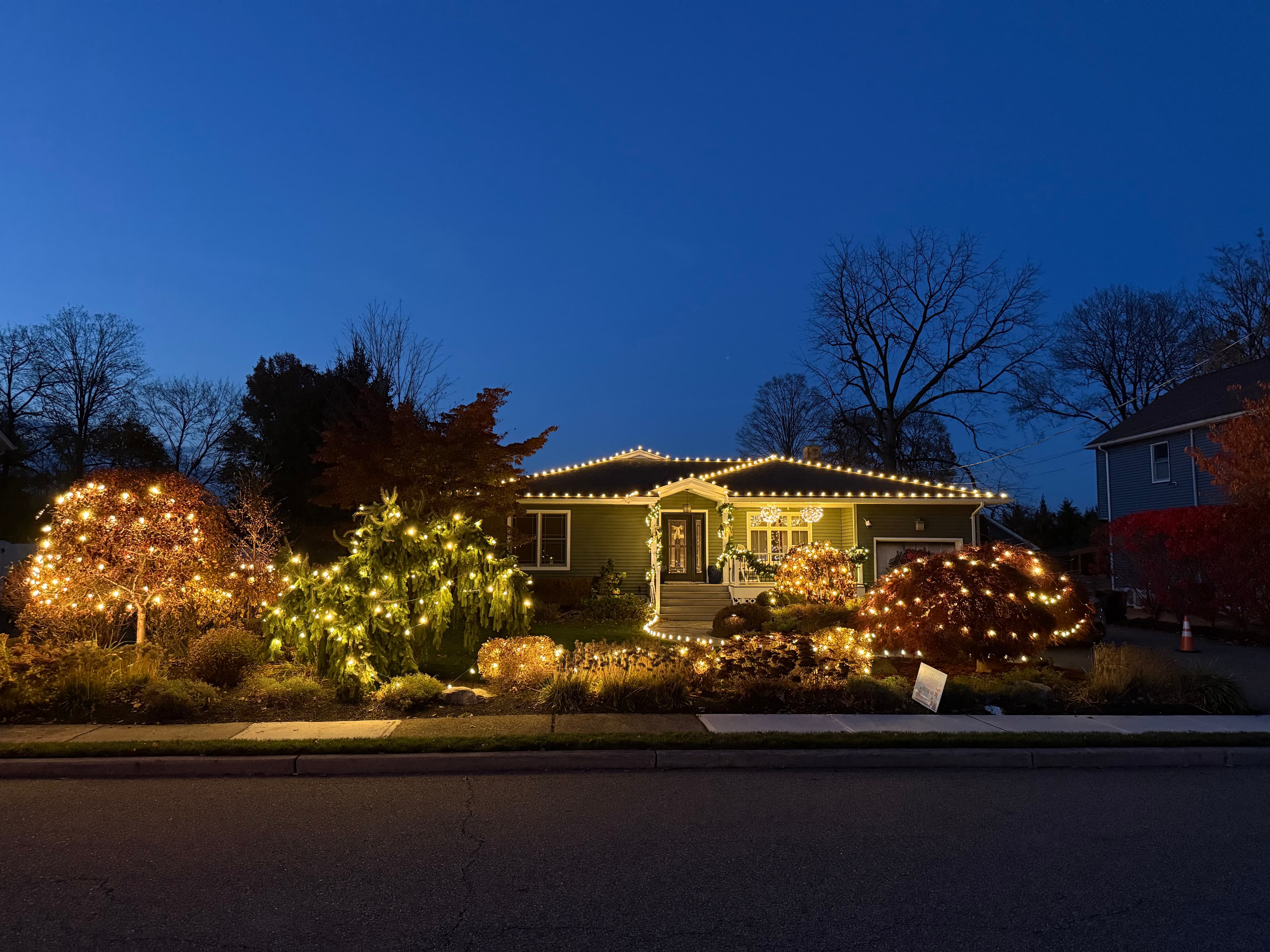 Large home with Christmas lights NJ